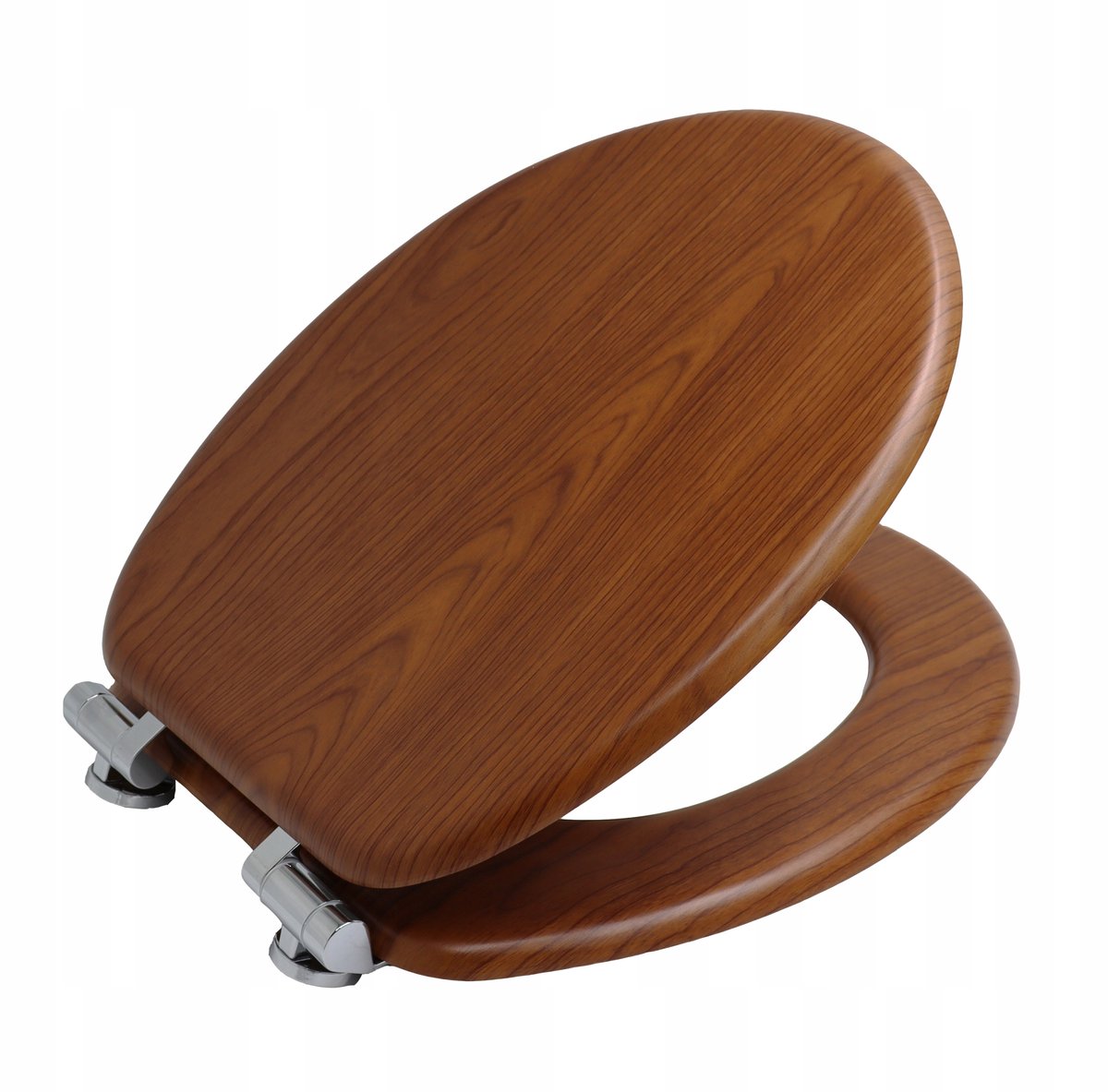 Bruine MDF Toiletzitting met Soft-Close Functie - Bisk 08221