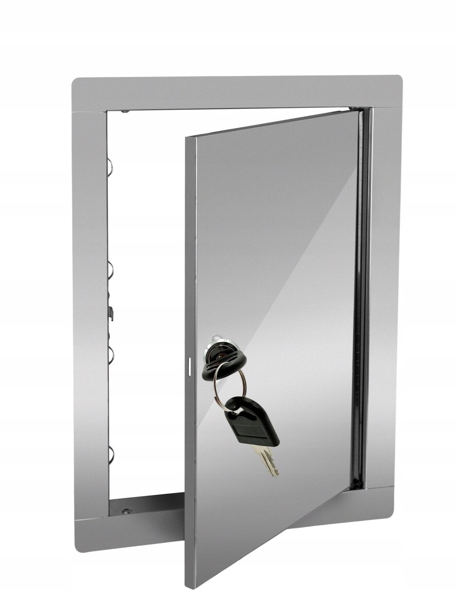 Inspectieluik 30x50 RVS met sleutel - Metaal