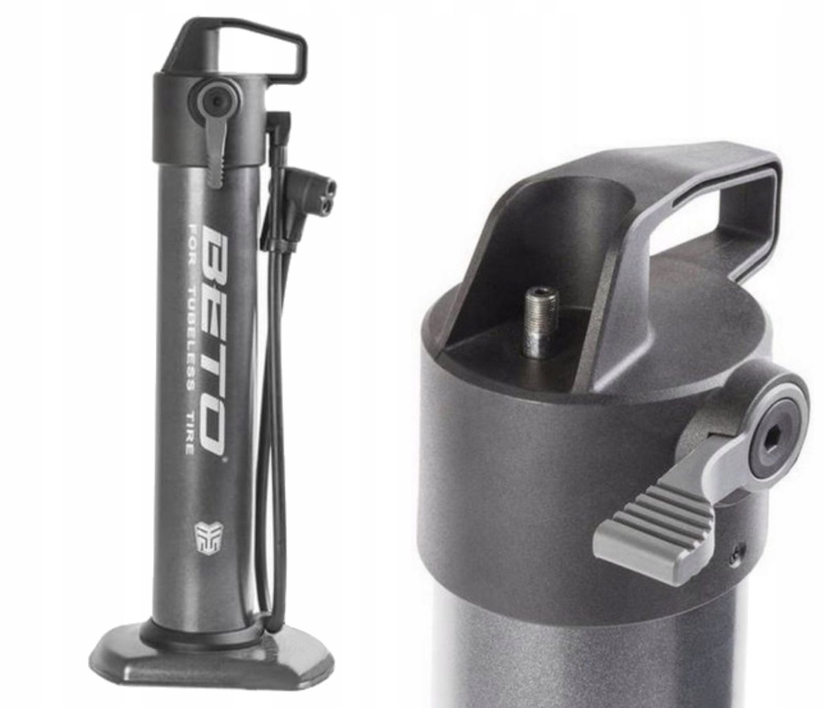 Beto Air-Tank Tubeless Compressor Fietspomp met Dubbele Kop