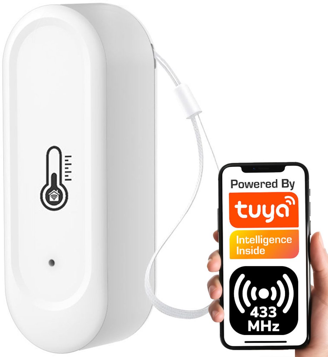 Extra Tuya Temperatuur & Vochtigheid Sensor - IP65 RF433MHz