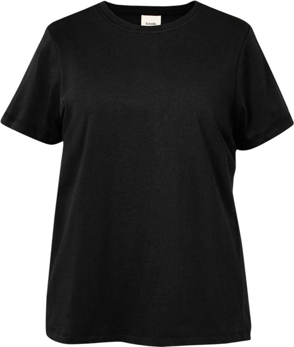 Boob Design - Zwangerschaps - Voedings T-shirt - 100% Biologisch Katoen - Verborgen Voedingsopening - Zwart- Maat M