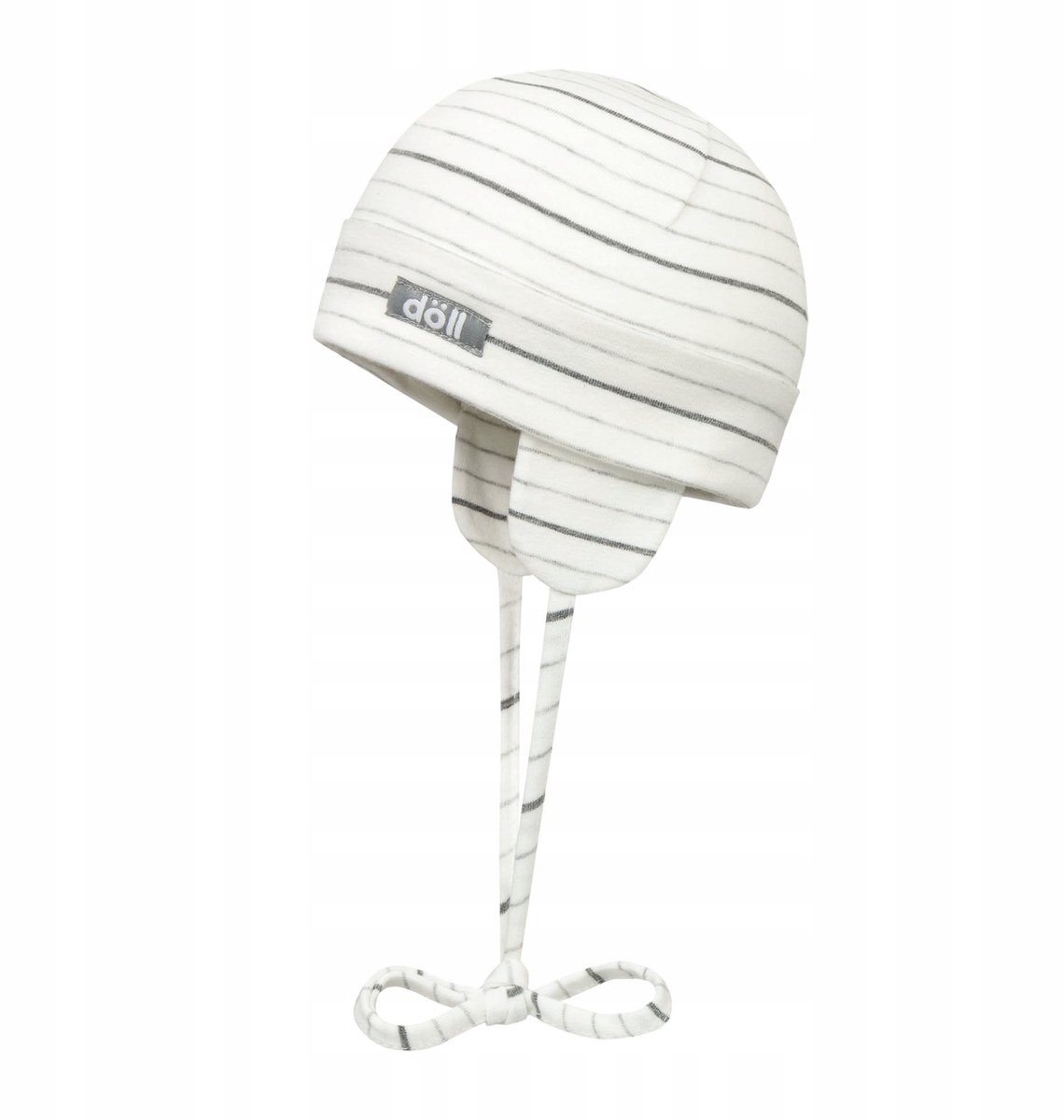Baby muts gestreept grijs, maat 49