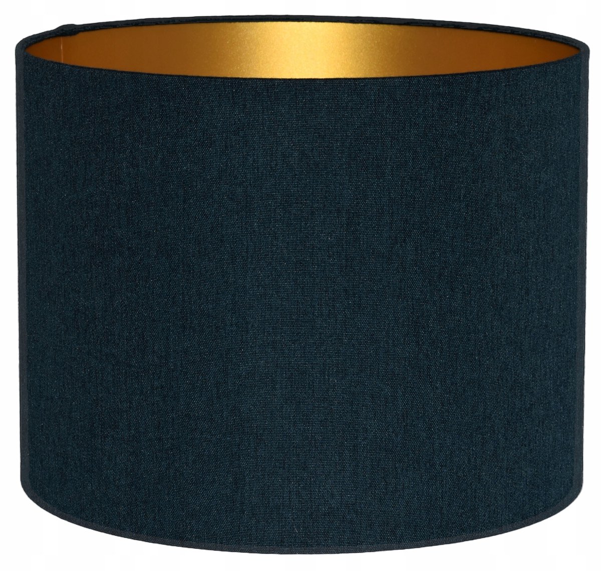Cilinder Lampkap Blauw-Turquoise 25/20 cm E27 Goudkleurig