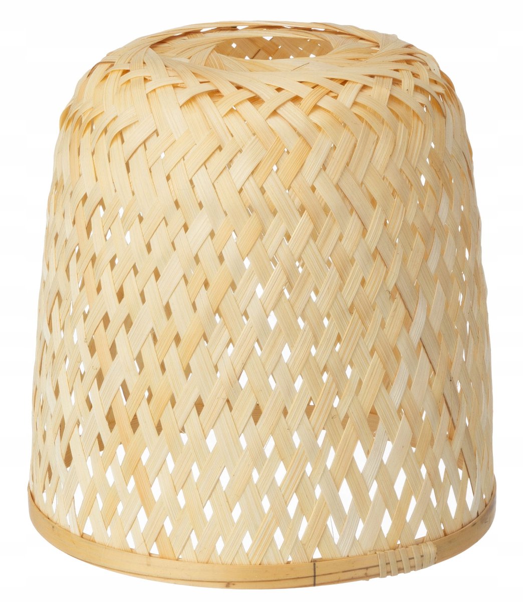 BOHO Bamboe Lampenkap 18cm - Natuurlijk en Handgeweven