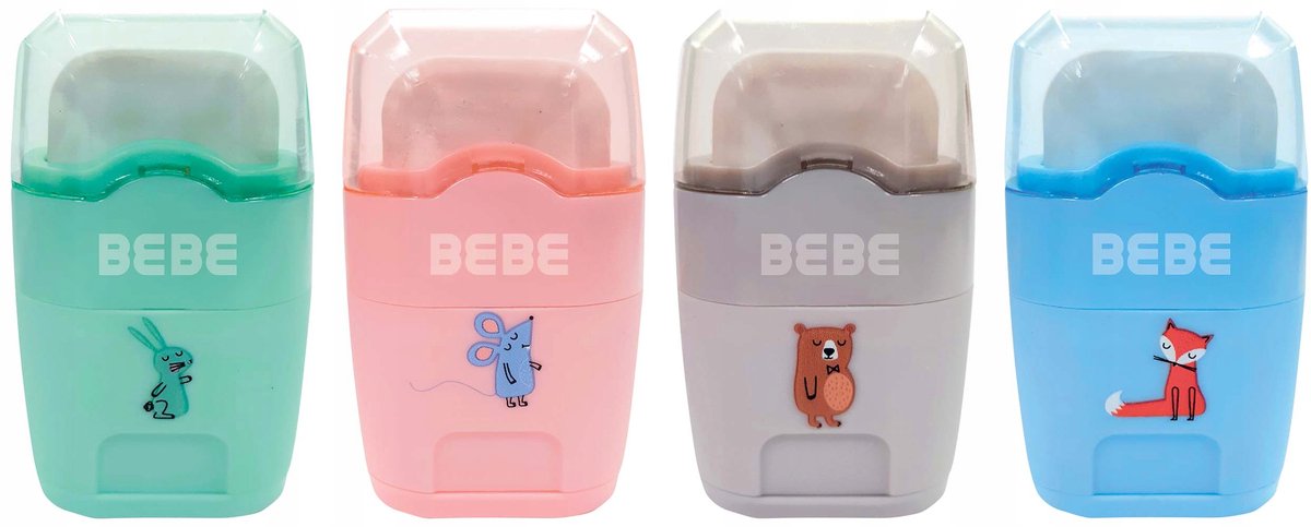 Dubbele Potlood- en Gum Slijper BEBE Interdruk - 1 Stuk