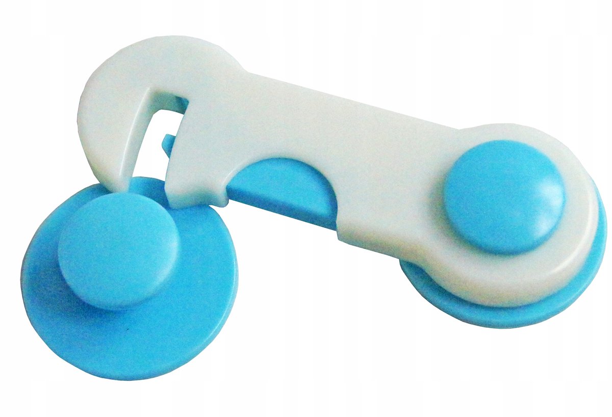 Kinderslot voor Laden en Kasten - Zelfklevend - Wit/Blauw