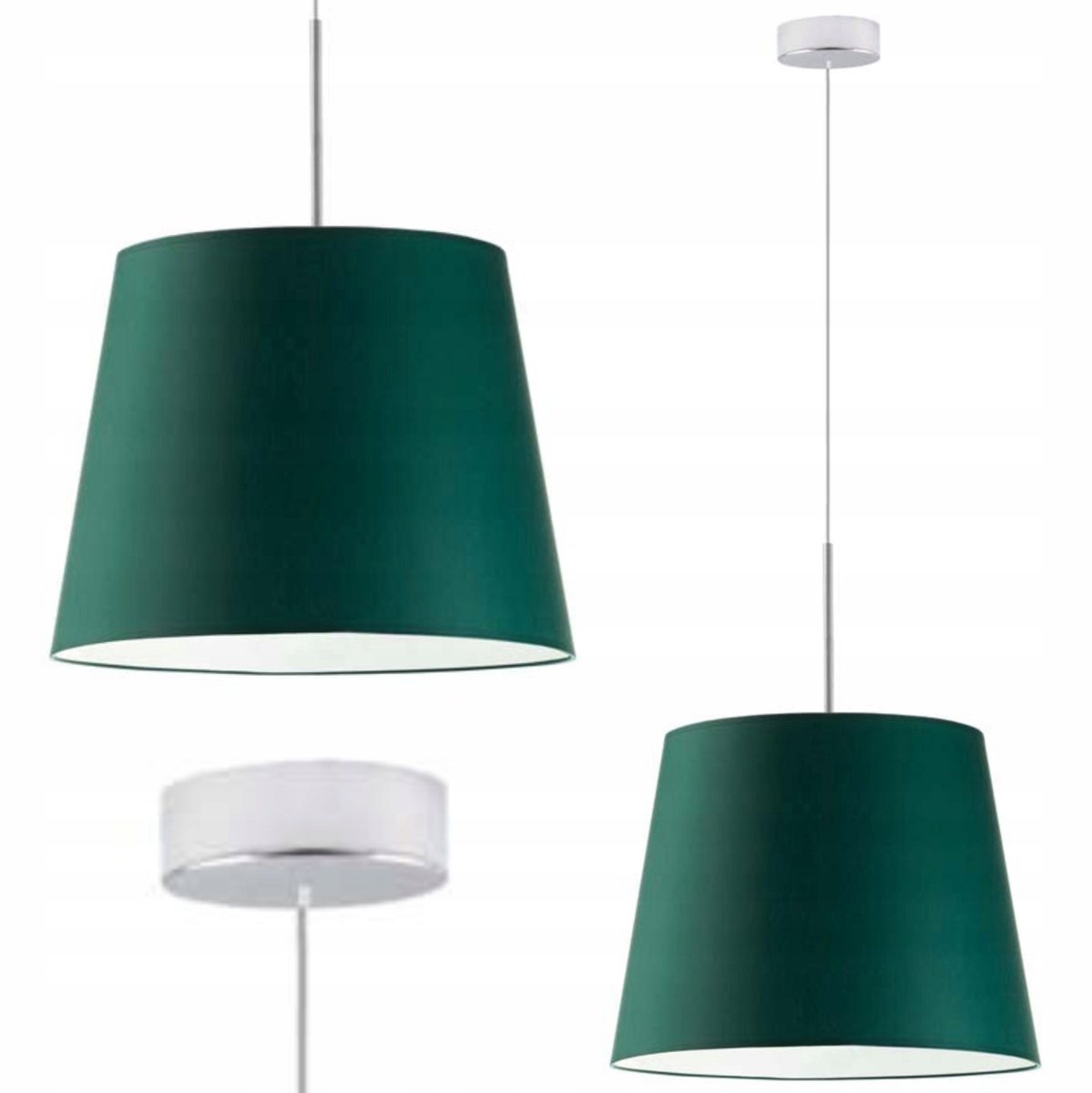 Merkloze Hanglamp met Verstelbare Groene Lampkap, E27 Fitting