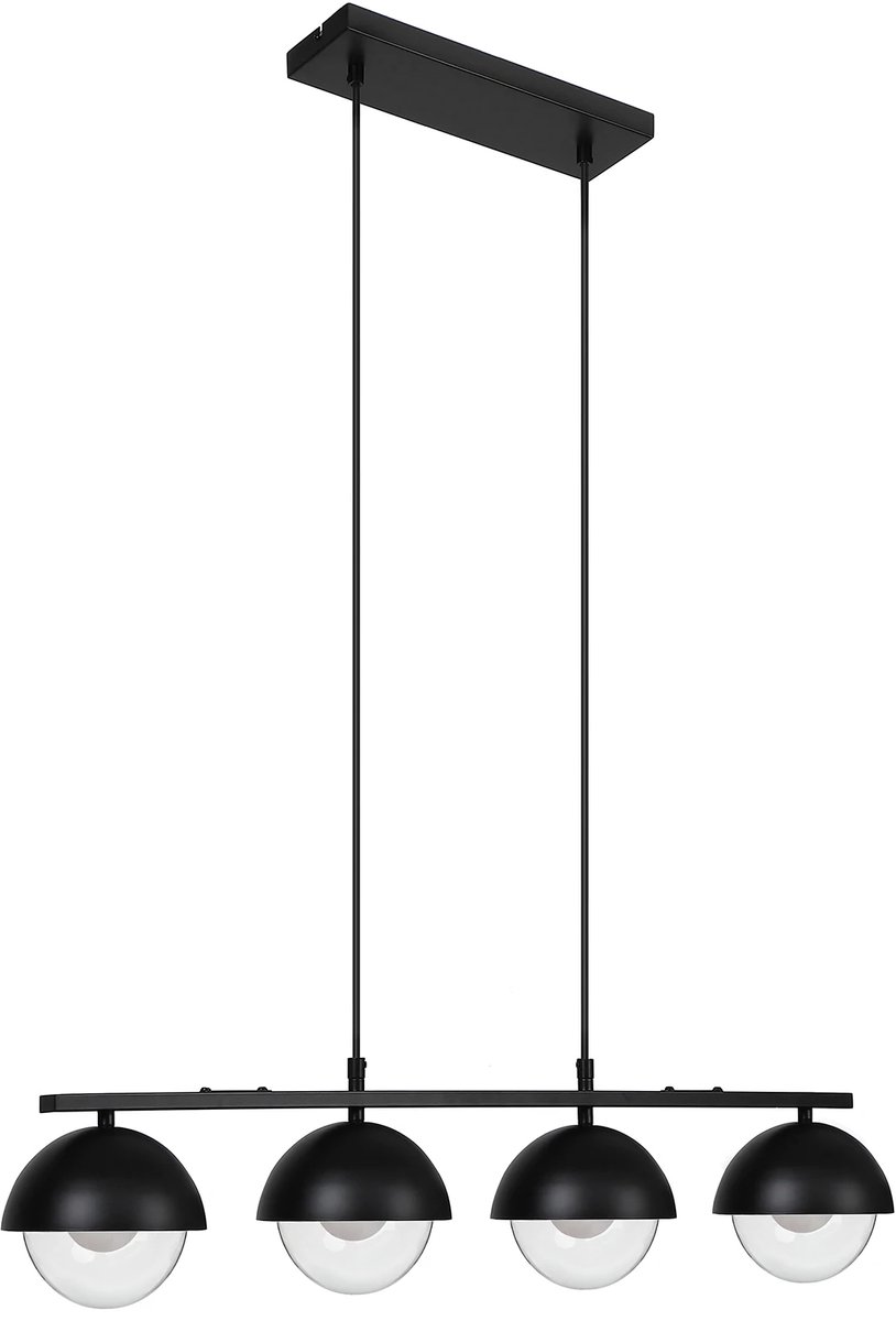 Benelux Select Lamp Eetkamer – Lamp Eettafel - Lamp Eettafel Industrieel – Hanglamp Bollen Glas - Verstelbaar - 81 x 12 x 150 cm