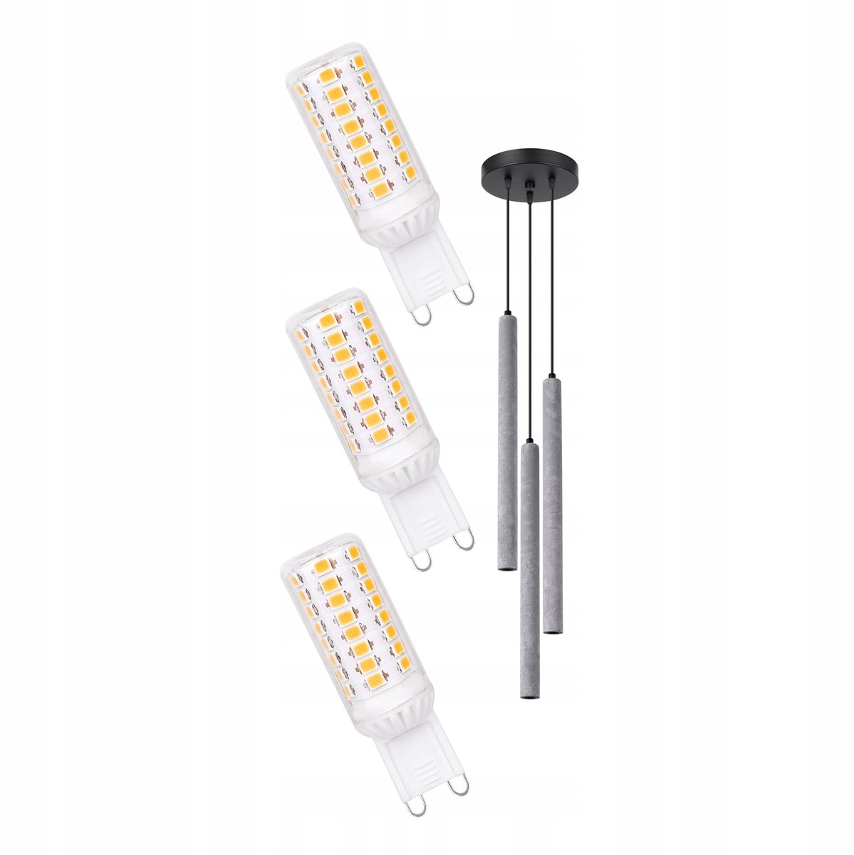 MOSSA 3 hanglamp grijs G9 3x8W LED incl. fitting