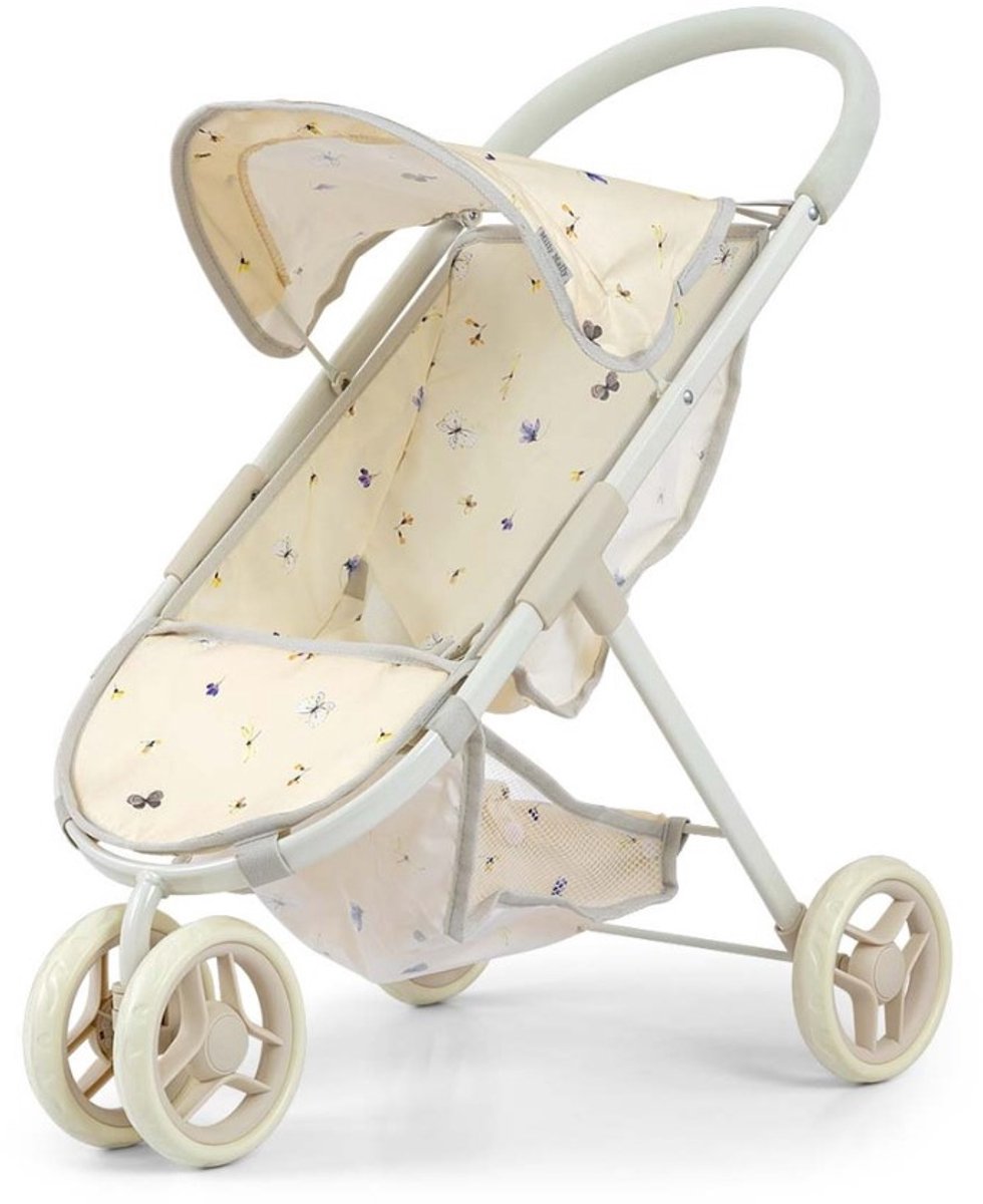 Milly Mally - Poppenwagen - Susie natural polyester driewieler - speelgoedwagen - poppenaccessoires - poppen - kinderwagen - meisjes speelgoed