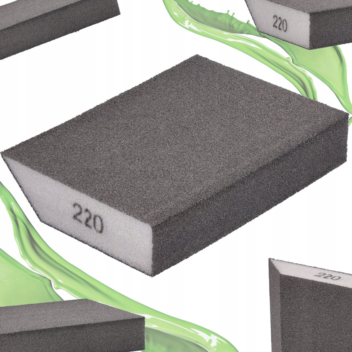 Schuurblok P220 - Schuurblok met schuine kant voor fijne afwerking
