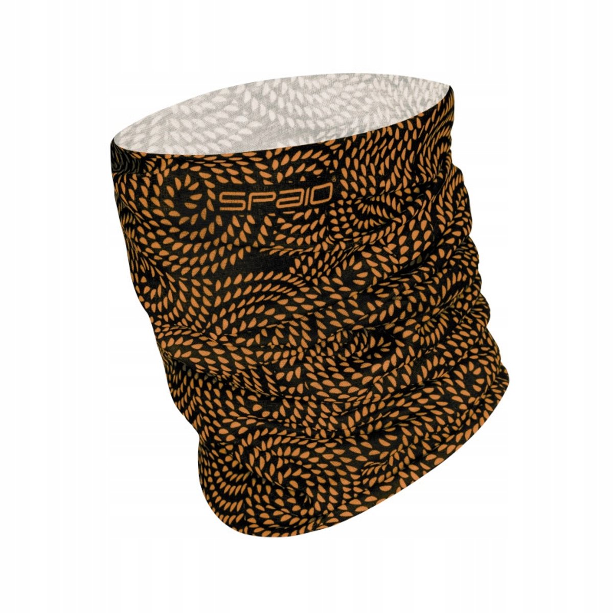 SPAIO Multifunctionele Bandana Sjaal PLAY Zwart Oranje