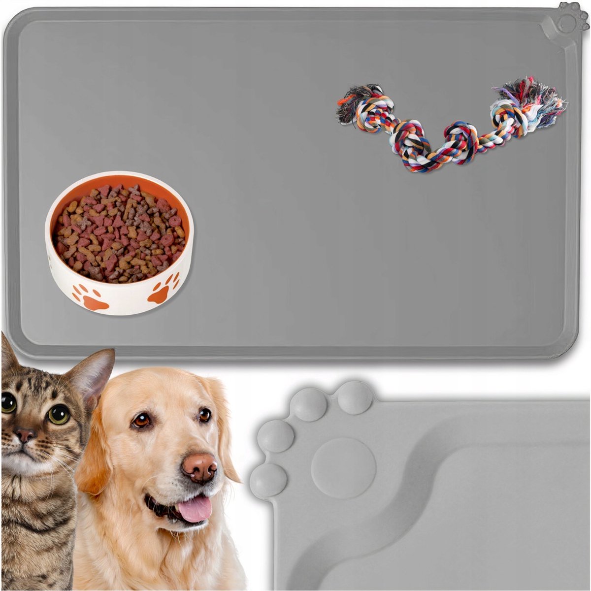 Waterdichte Antislip Siliconen Mat voor Honden- en Kattenbakken