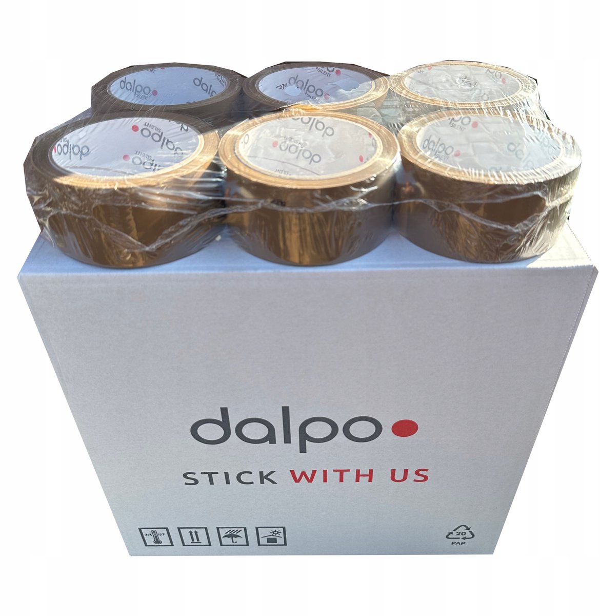 Stille Bruine Paktape 48 mm x 60 m - Acryl - 36 rollen