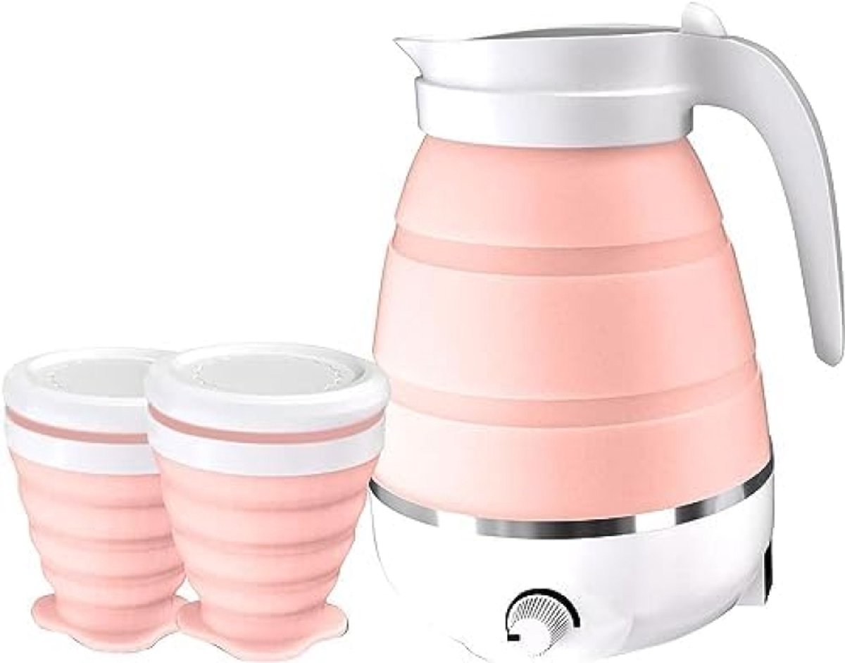 Opvouwbare reisketel met bekers - Lichtgewicht en ruimtebesparend - Camping en reizen