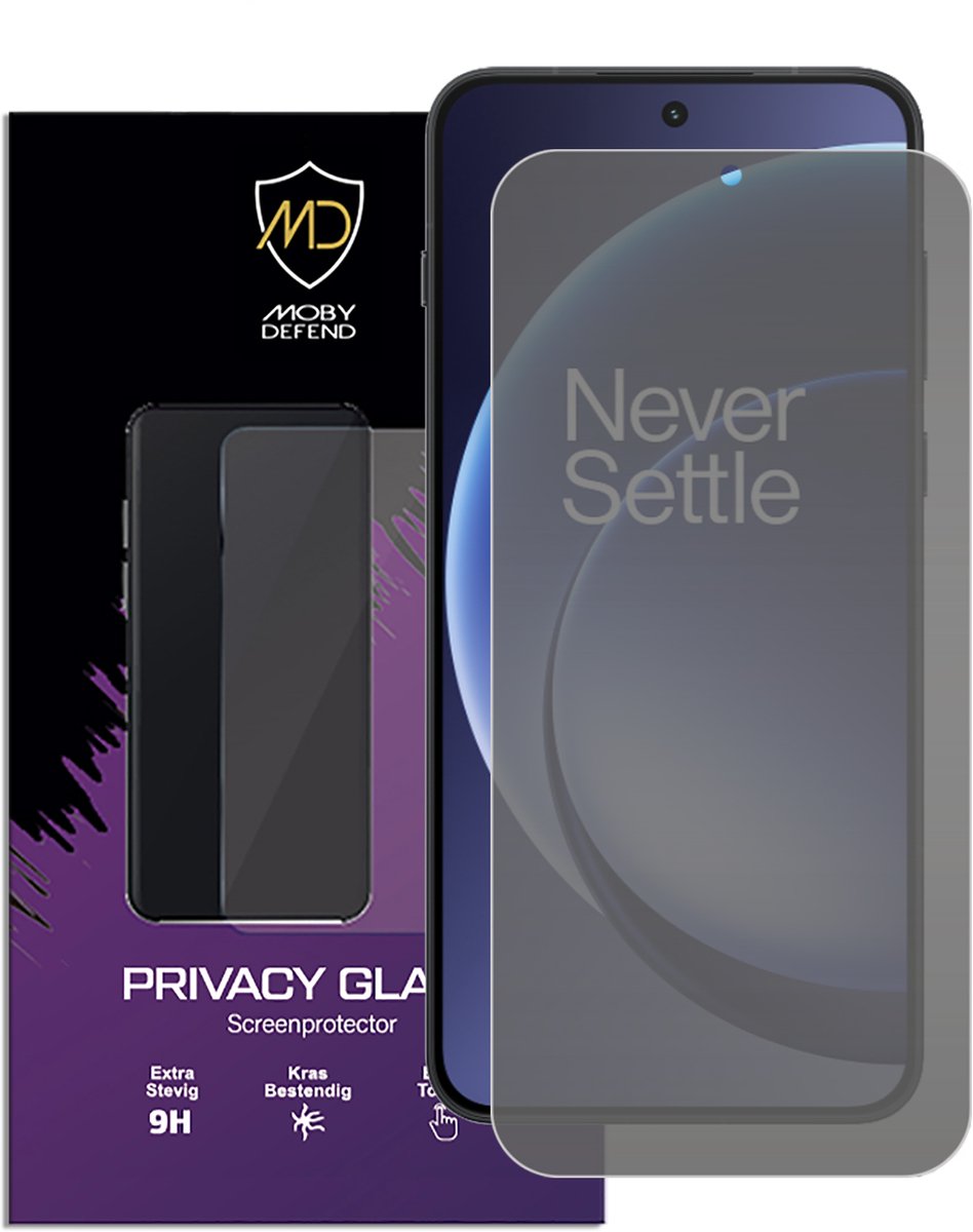 MobyDefend Screenprotector - Geschikt voor OnePlus 15R - HD Privacy Glass Screensaver