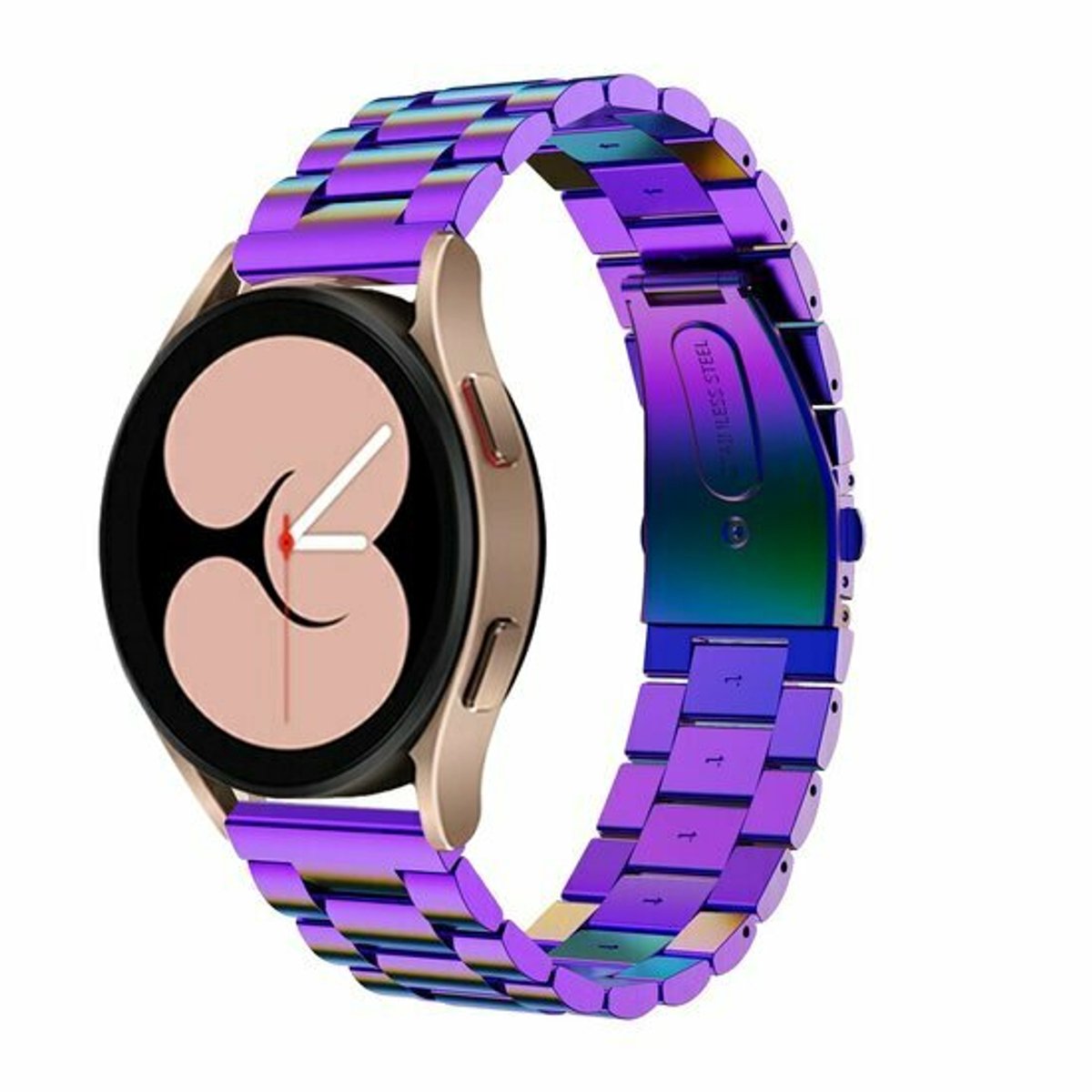 By Qubix - Geschikt voor Xiaomi Watch S4 - 41mm - Stalen schakelband - Multicolor