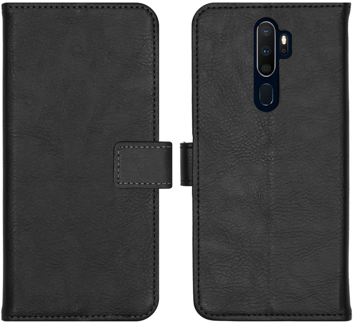 imoshion Hoesje - Geschikt voor Oppo A5 (2020) - Luxe Bookcase - Zwart