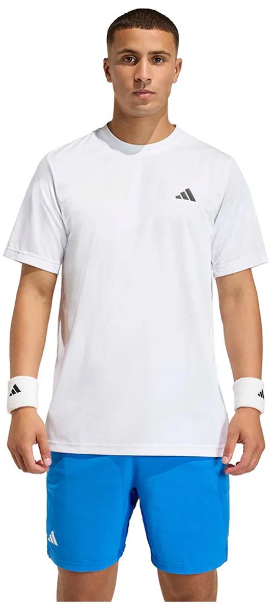 Adidas Club Climacool Graphic T-shirt Met Korte Mouwen Man Wit