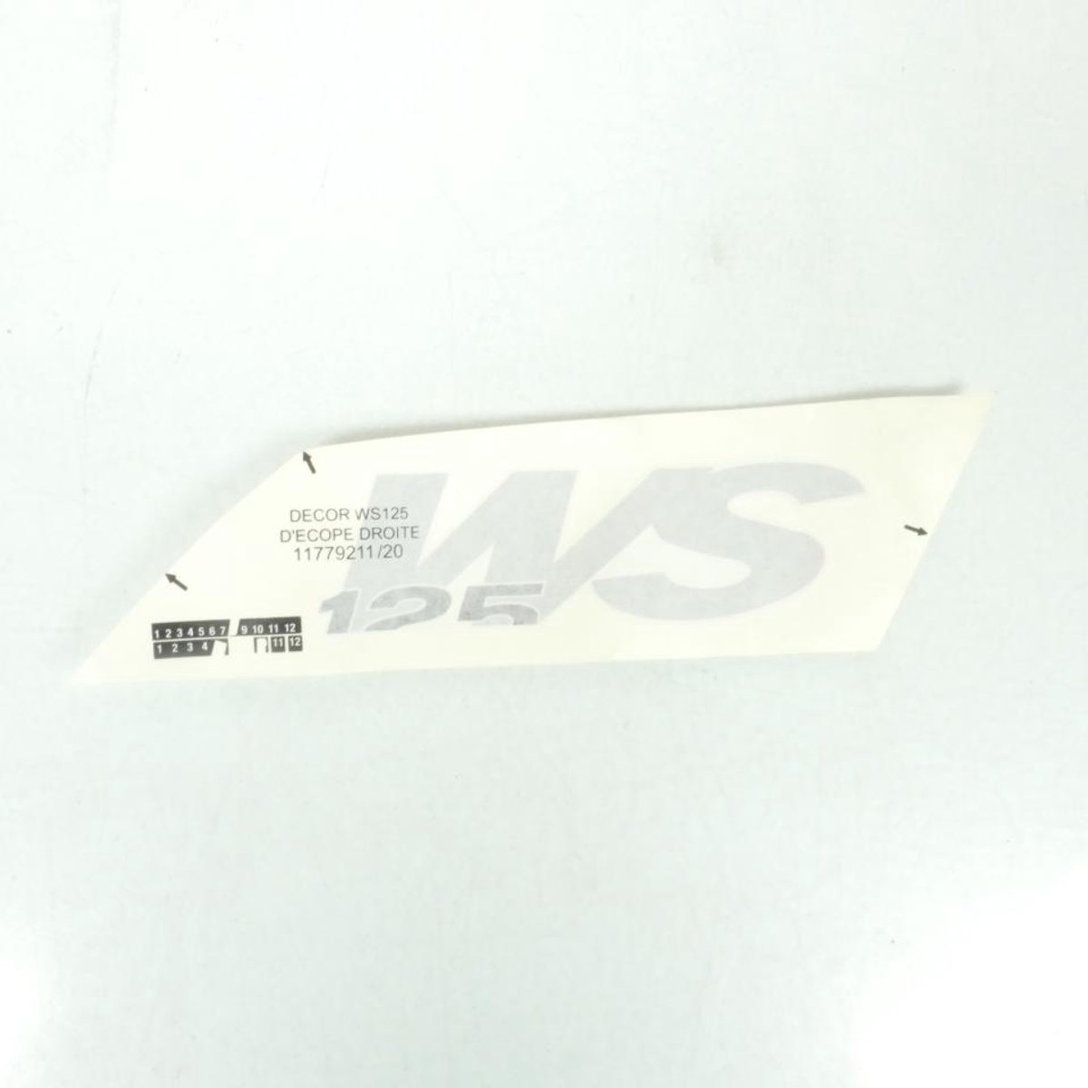 Autocollant WS 125 pour scooter Peugeot 125 Satelis compressor 779211BL Neuf