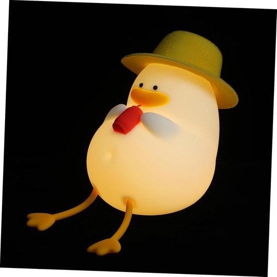 LED-nachtlampje, warm licht, nachtlampje voor naast het bed voor jongens en meisjes, in de vorm van een cola-eendje, 3 lichtstanden, oplaadbaar via USB, gaat direct aan met een tikje, 12,6*9,6*8,8 cm van Merkloos — afbeelding 3