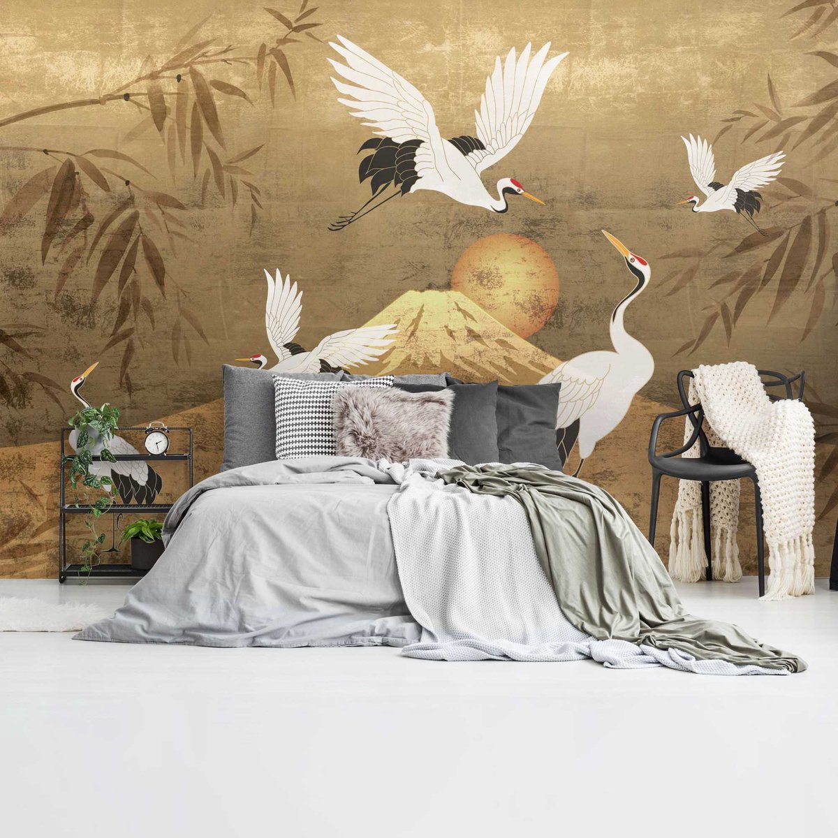 Fotobehang Kraanvogels - 260 x 384 - Vlies - REINDERS