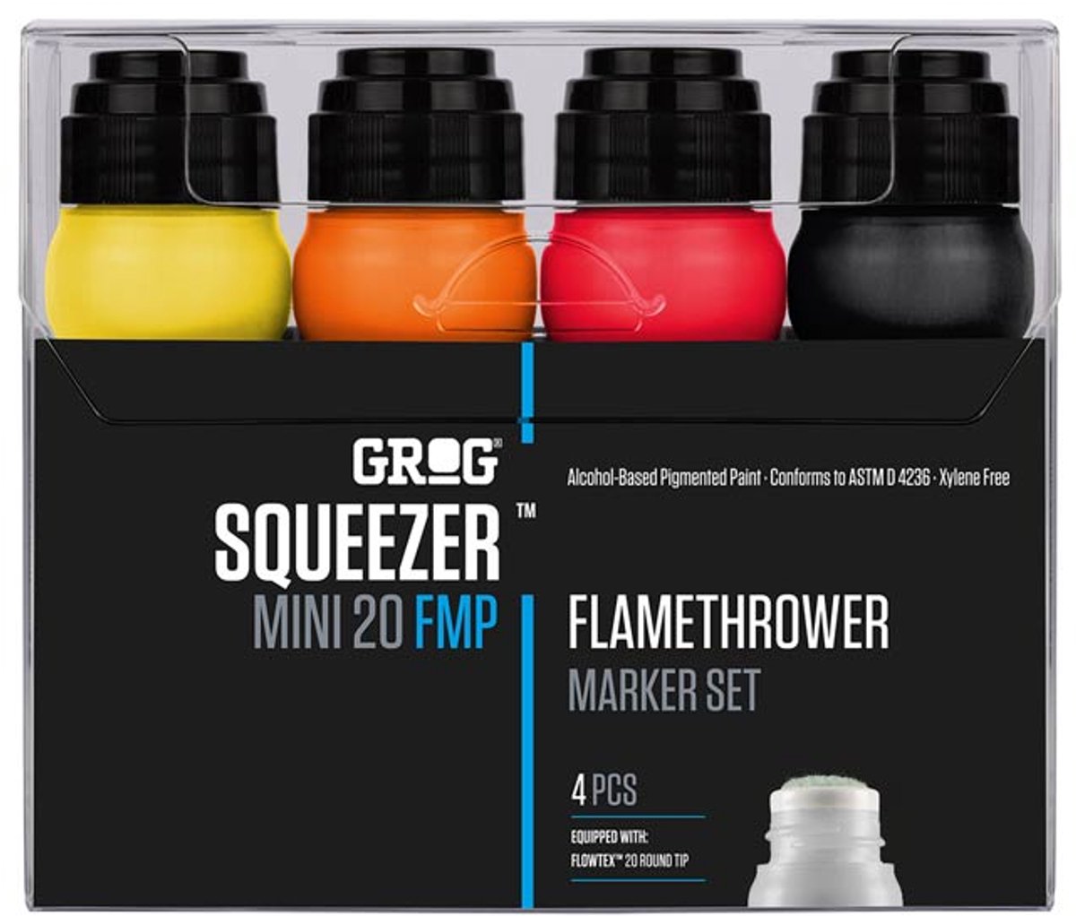 Grog Squeezer Mini 20 FMP Verfstiften Set - Flamethrower (4)