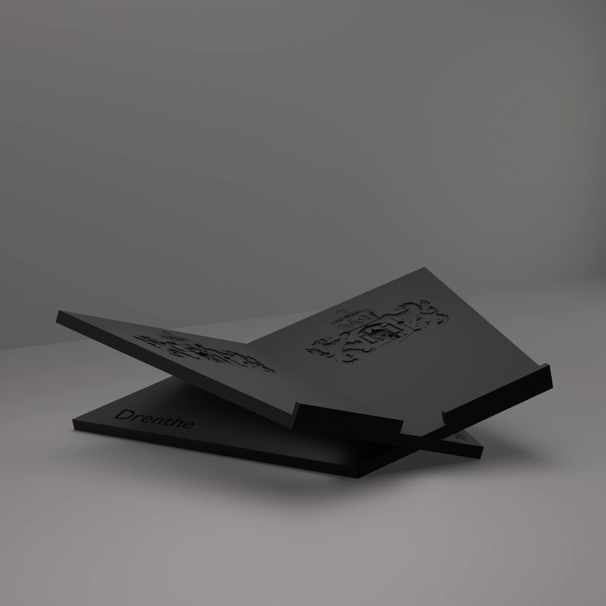 3d-gezellig Boekenstandaard Drenthe - Boekensteun - Boekenhouder - Book Holder - 37*25*10 cm - Zwart - 100% gerecycled PLA (bioplastic)