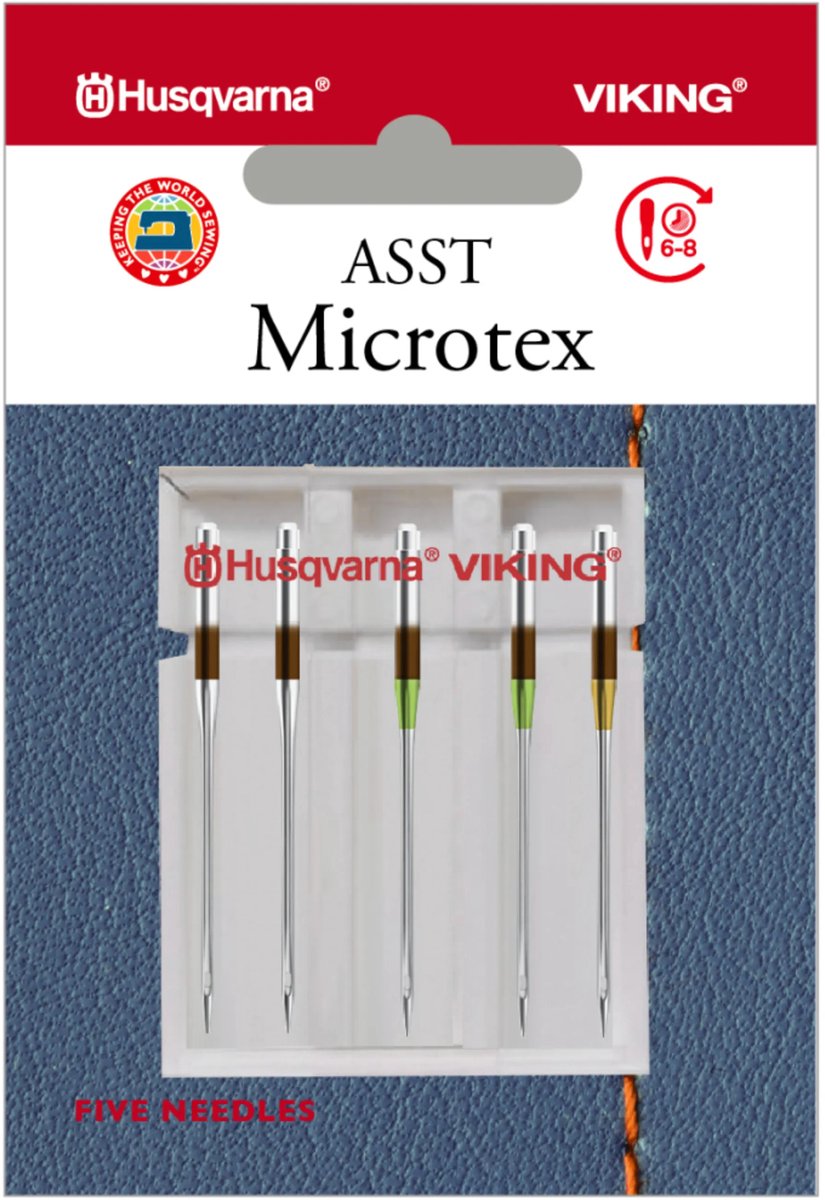 Husqvarna-Viking Microtex MIX 60 / 70 / 80 (5 stuks) Naalden