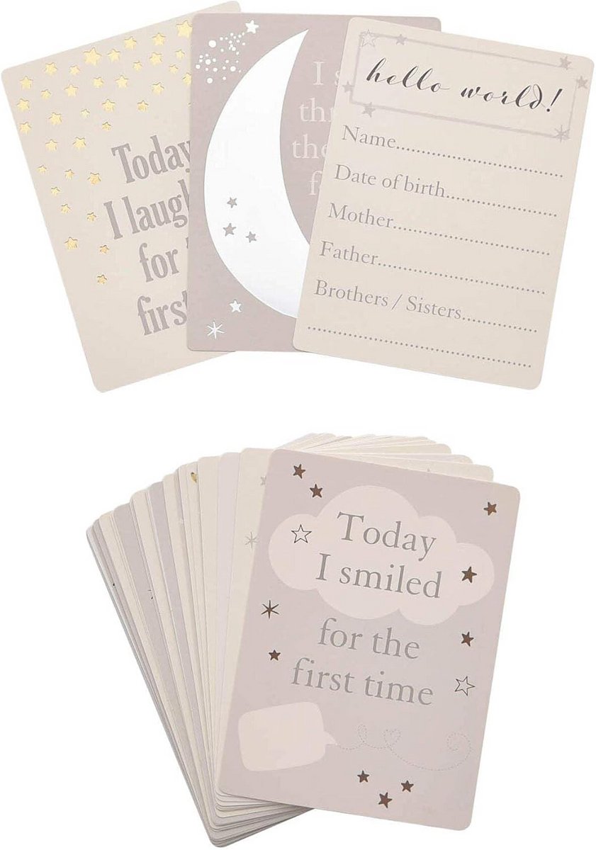 30 Mijlpaal Kaarten voor Baby's Eerste Momenten - Cadeau voor Nieuwe Baby