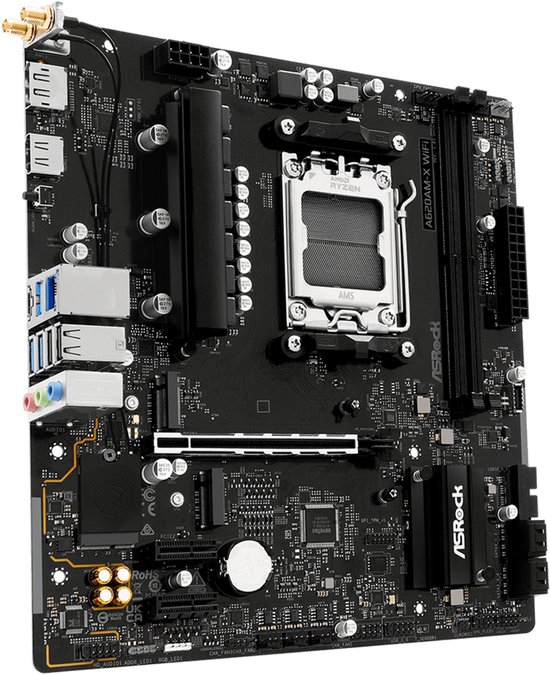 Realtek Micro ASRock A620AM-X WIFI - Moederbord - Micro ATX - Socket AM5 - AMD A620 ...