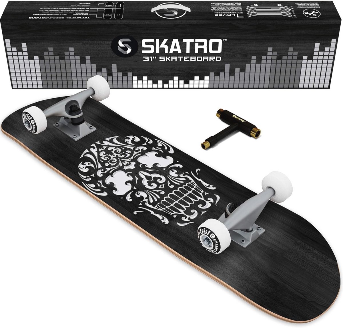 Compleet 31 Inch Skateboard voor Volwassenen, Jongens en Meisjes - Perfect voor Beginners en Kinderen