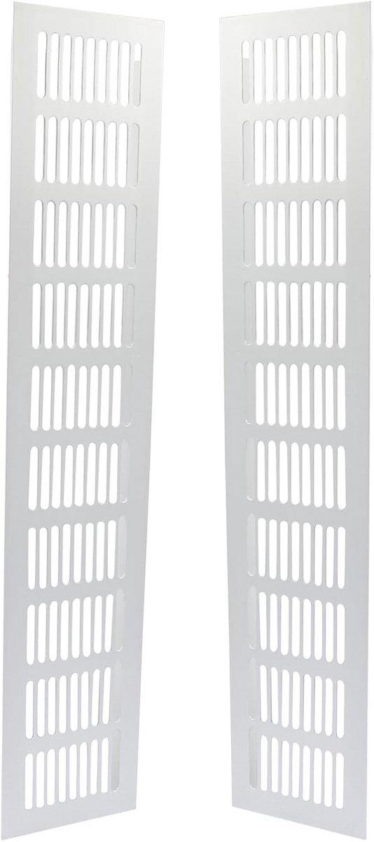 Ventilatierooster Aluminium 80x400mm voor Kast en Meubels (2 Stuks)