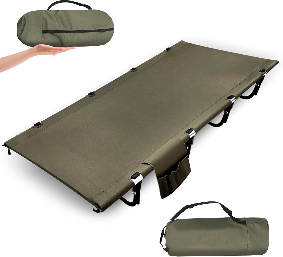 Opvouwbaar Campingbed voor Volwassenen - Lichtgewicht en Compact, Ideaal voor Buiten