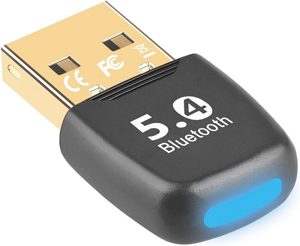 Bluetooth 5.4 USB-adapter voor pc en laptop – EDR & BLE Dongle met Plug-and-Play
