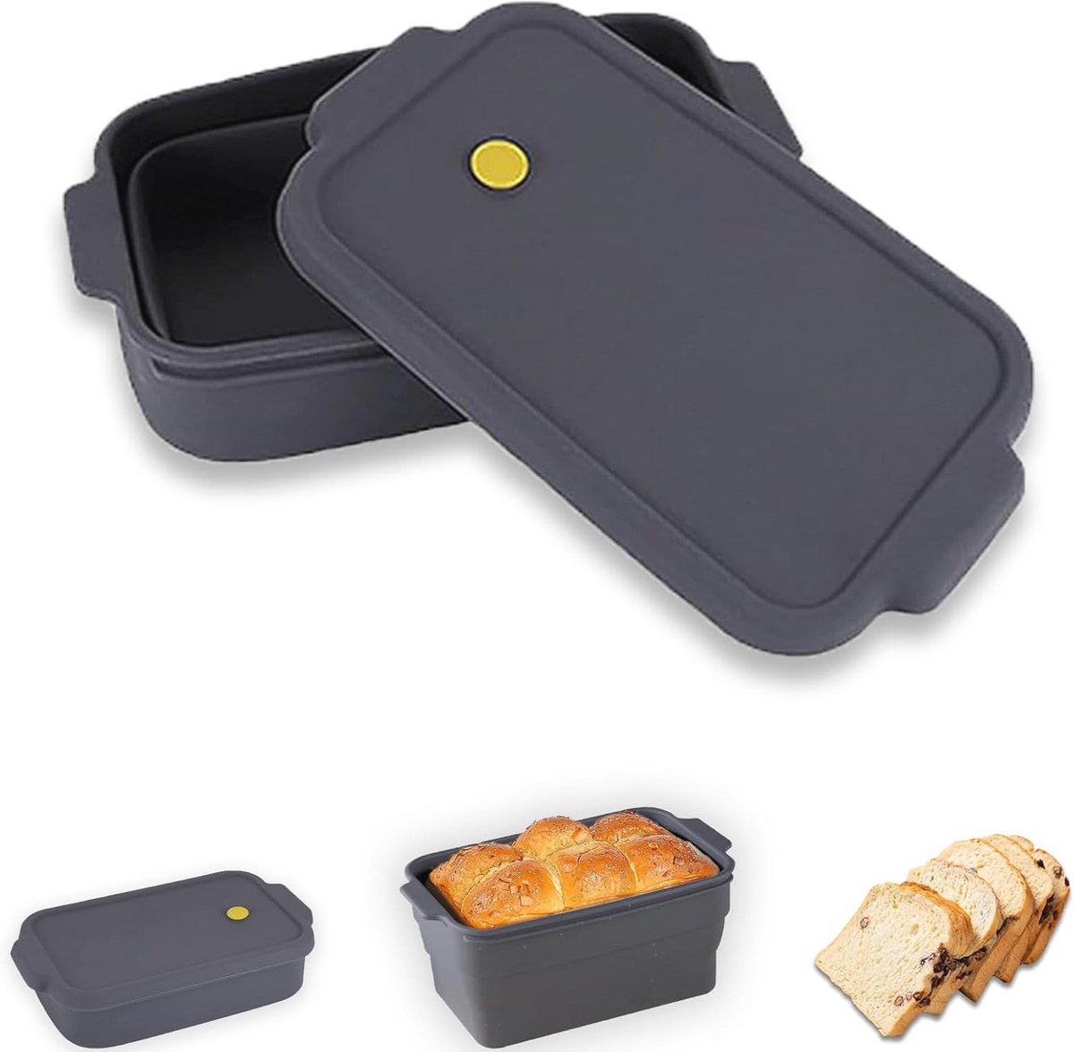 Bakkersen Bread Baking Pan with Lid - Versatile Casserole Dish for Homemade Bread and Baked Goods