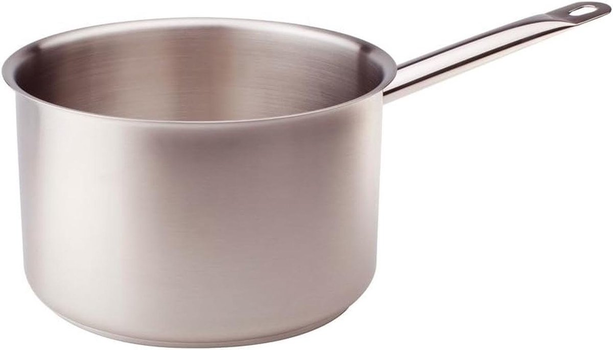 Rvs Braadpan Hoog 24 cm met Handvat - Geschikt voor verschillende Kookplaten