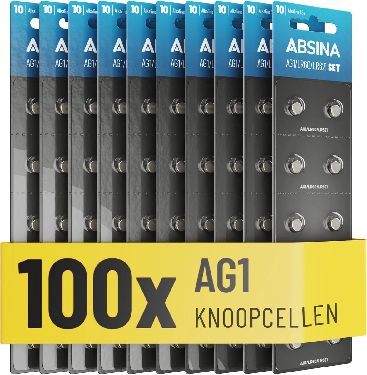 LR621 Knoopcellen 100 stuks - 1,5 V Alkaline Knoopcelbatterijen