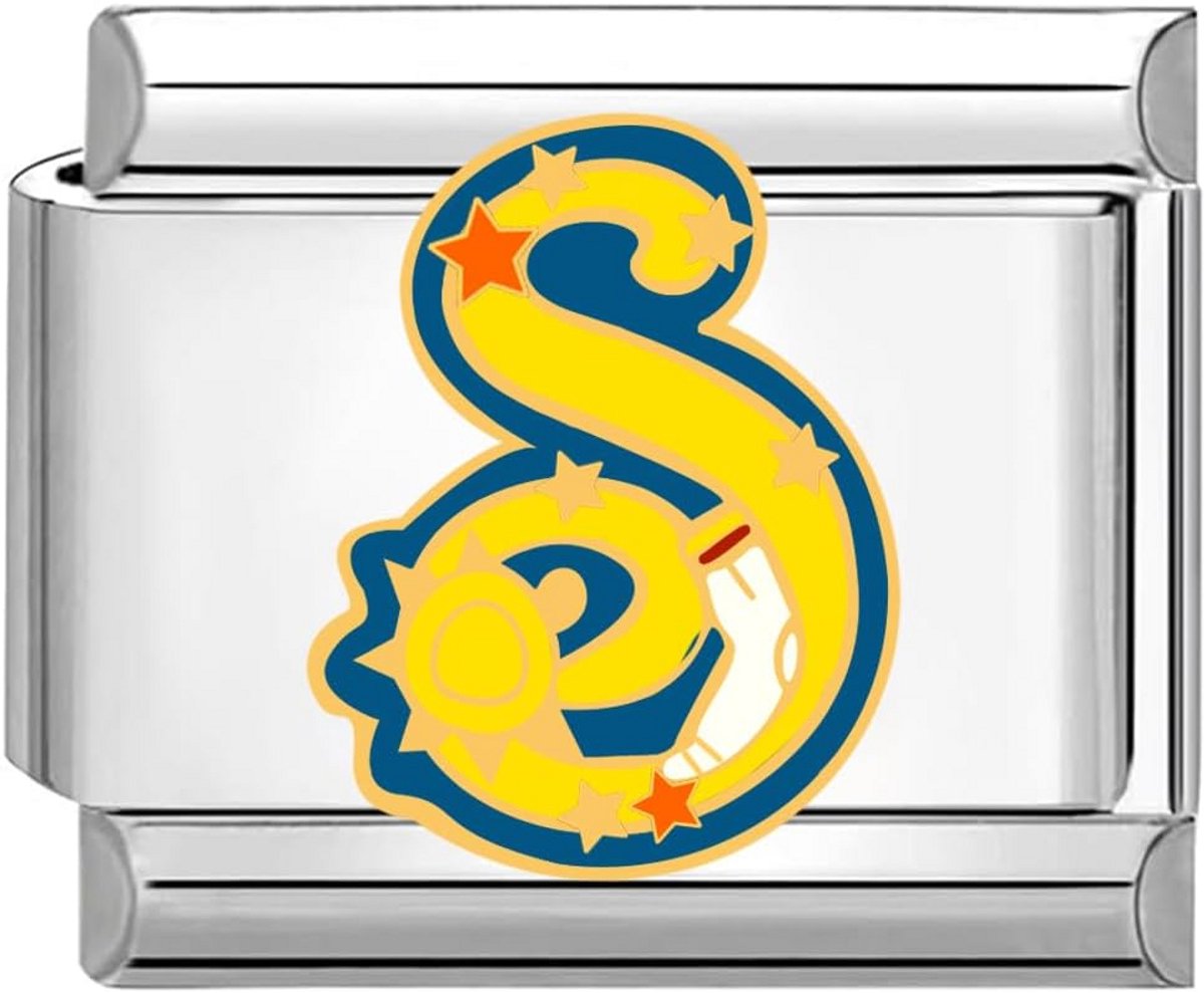 9mm Italiaanse Schakel Bedel Module Roestvrij Staal - Kleurrijke Alfabet Letters voor Charms en Armbanden