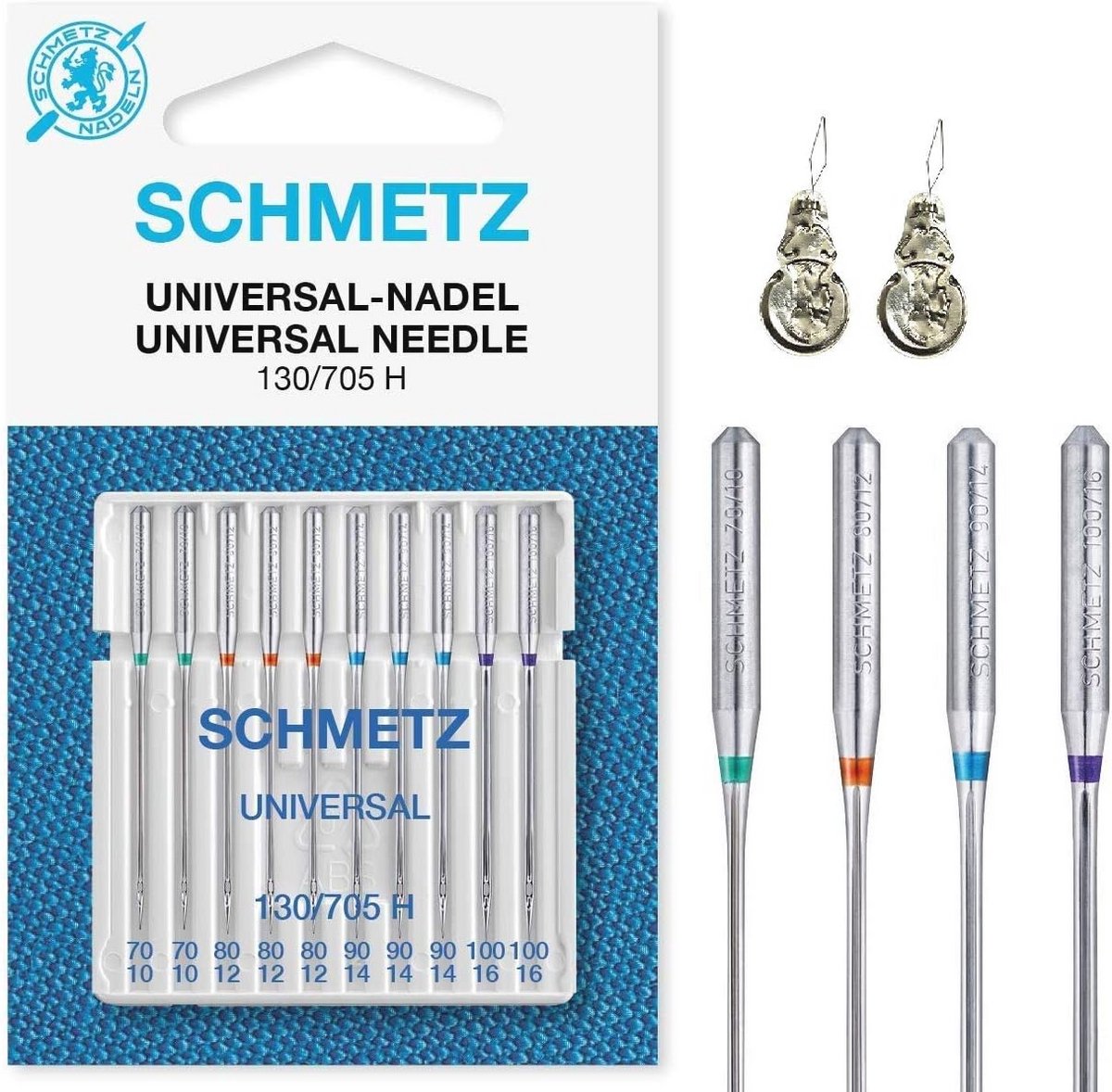 Universele Naaimachinenaalden Set van 10 - Maten 70/10, 80/12, 90/14 & 100/16