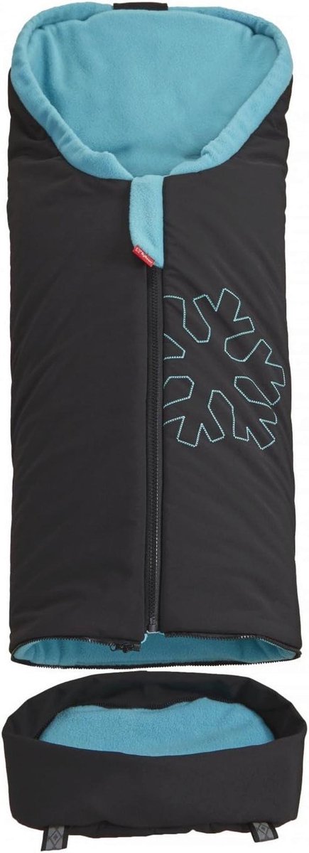 Softshell wintervoetenzak Thermo Actief voor kinderwagen en buggy - zwart/grijs — afbeelding 5