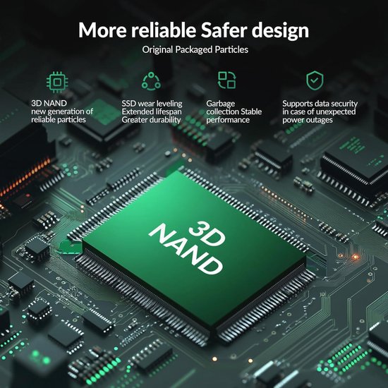 Interne SSD - Opslag M.2 - Sneller opstarten - NVMe PCIe 3.0 - 512 GB - Zwart — afbeelding 3