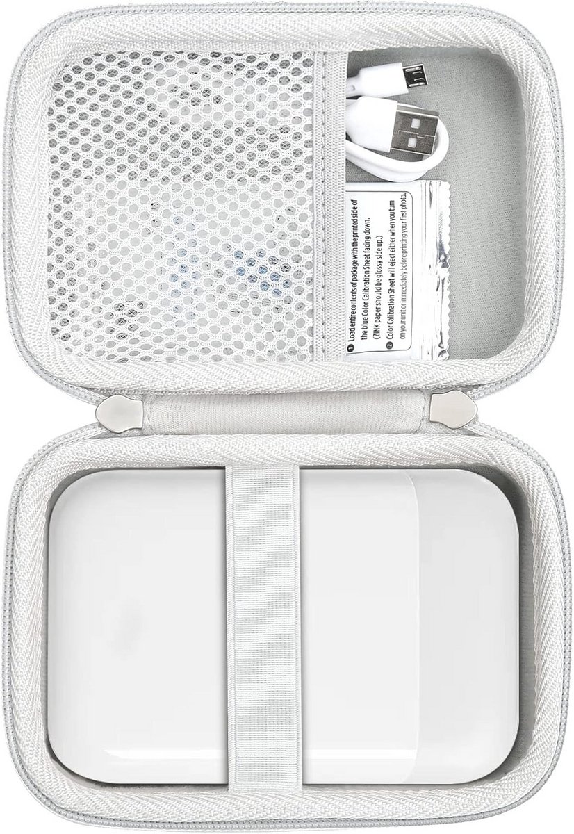 Hardcase Draag-etui voor Draagbare Mini Fotoprinter 5x7cm - Wit