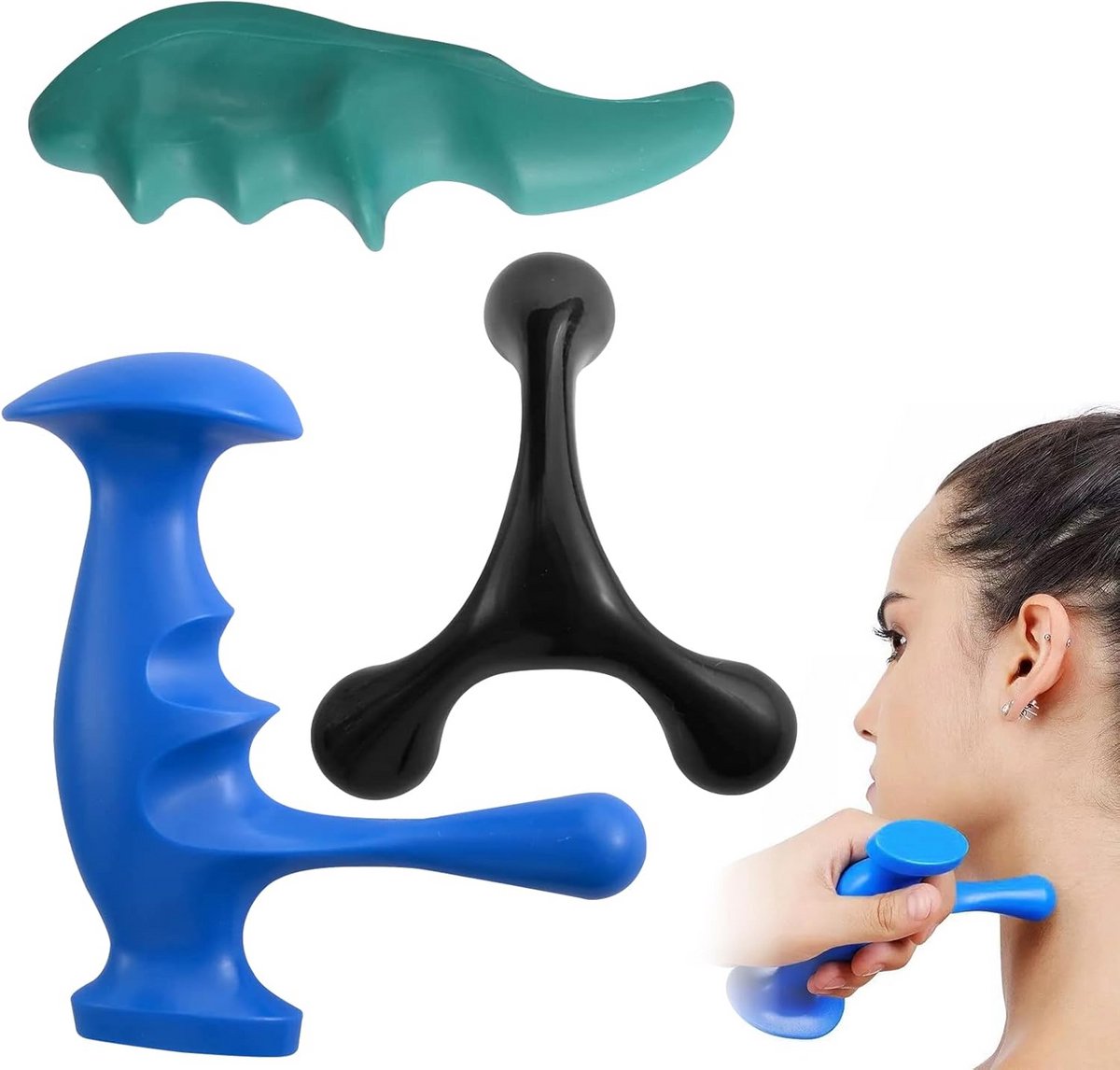 3 stuks massagegereedschap voor acupressuur en triggerpointmassage