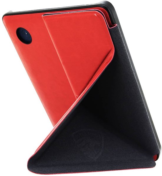 Origami Sleepcover - Hoesje Geschikt voor Kobo Clara Colour- Book Case Hoes Cover - Rood - ereader hoesje - cover van Origami Sleepcover — afbeelding 2
