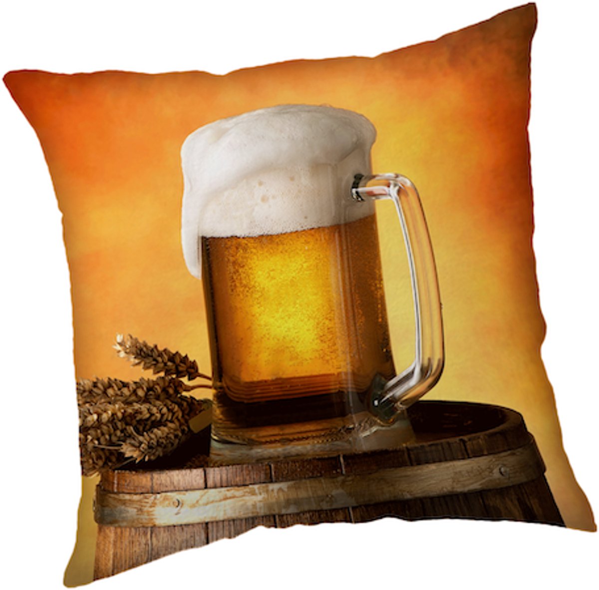 Bier Kussen Pul - 40 x 40 cm - Polyester