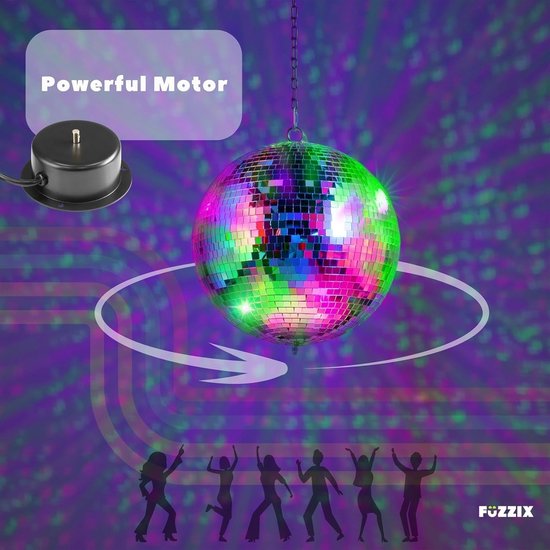 Grote Discobal 30 cm met Motor voor Feestverlichting, Spiegelbol voor ...
