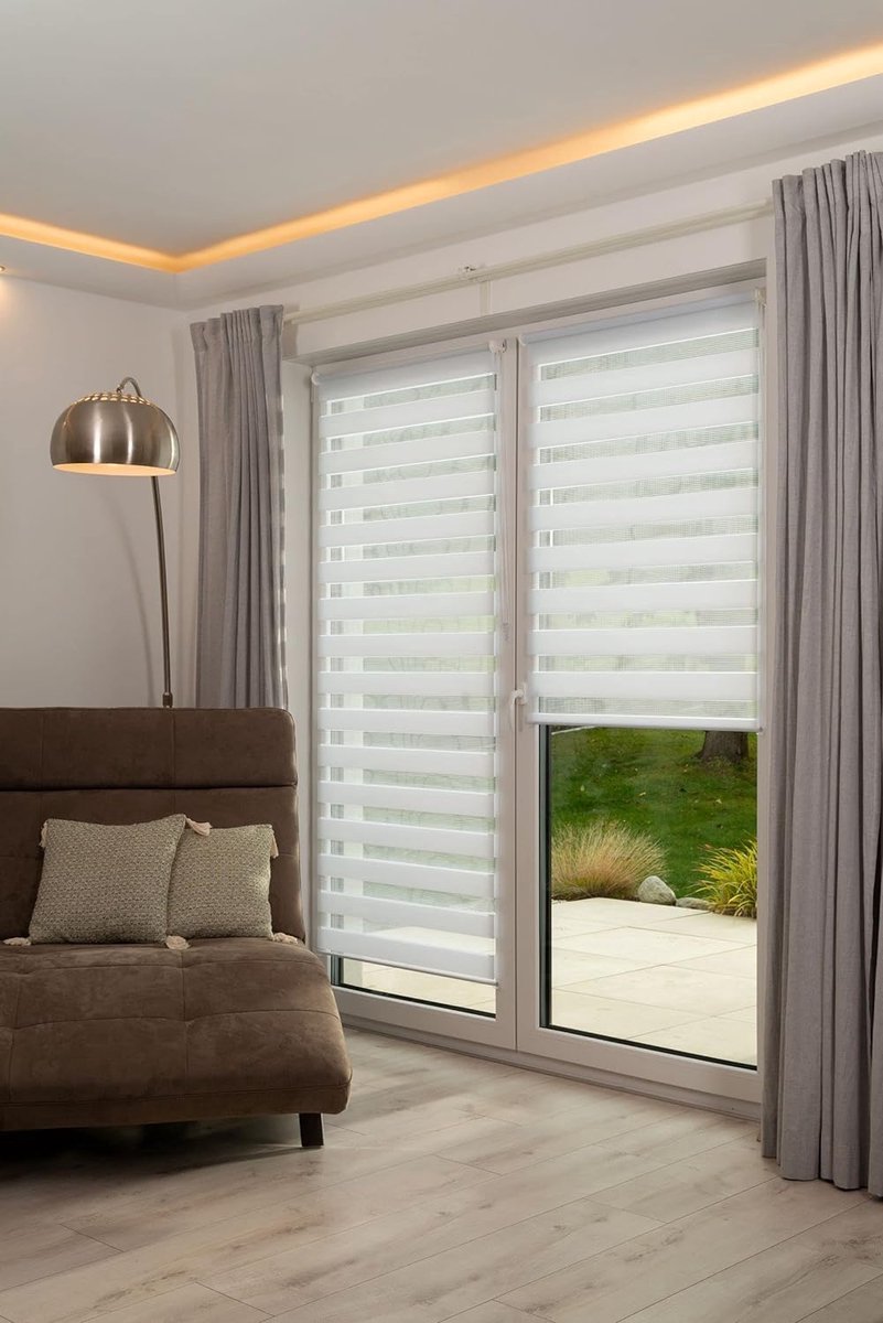 Stunq® Duo-rolgordijn, zonder boren (Klemmfix), 65 x 200 cm