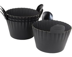 6-delige eierkoker voor de airfryer, siliconen cupcakevormpjes, antiaanbak muffinvorm