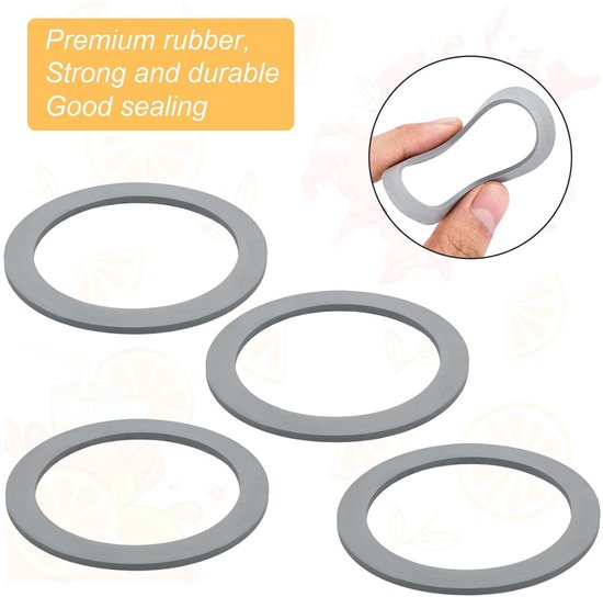 Rubberen blender pakking - Grijze O-ring voor goede afdichting - Vervanging compatible met blender - Keukenapparatuur accessoire. van Merkloos — afbeelding 2
